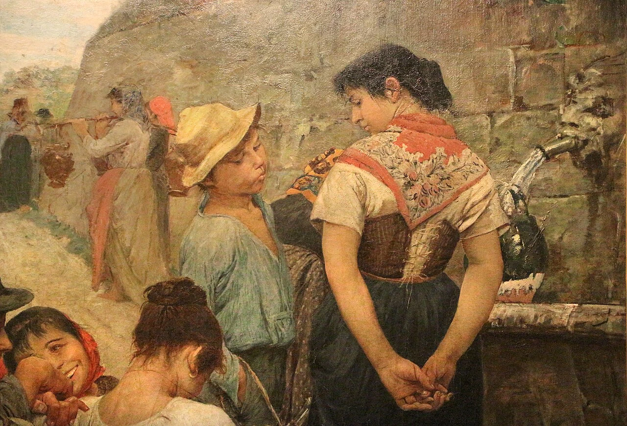 Alla fontana - Galleria degli Uffizi, Firenze, dettaglio